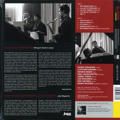 Sarah Vaughan, Clifford Brown - Sarah Vaughan & Clifford Brown (+bonus track) (ltd. ed.) (180g) (red vinyl) Vinyl Record