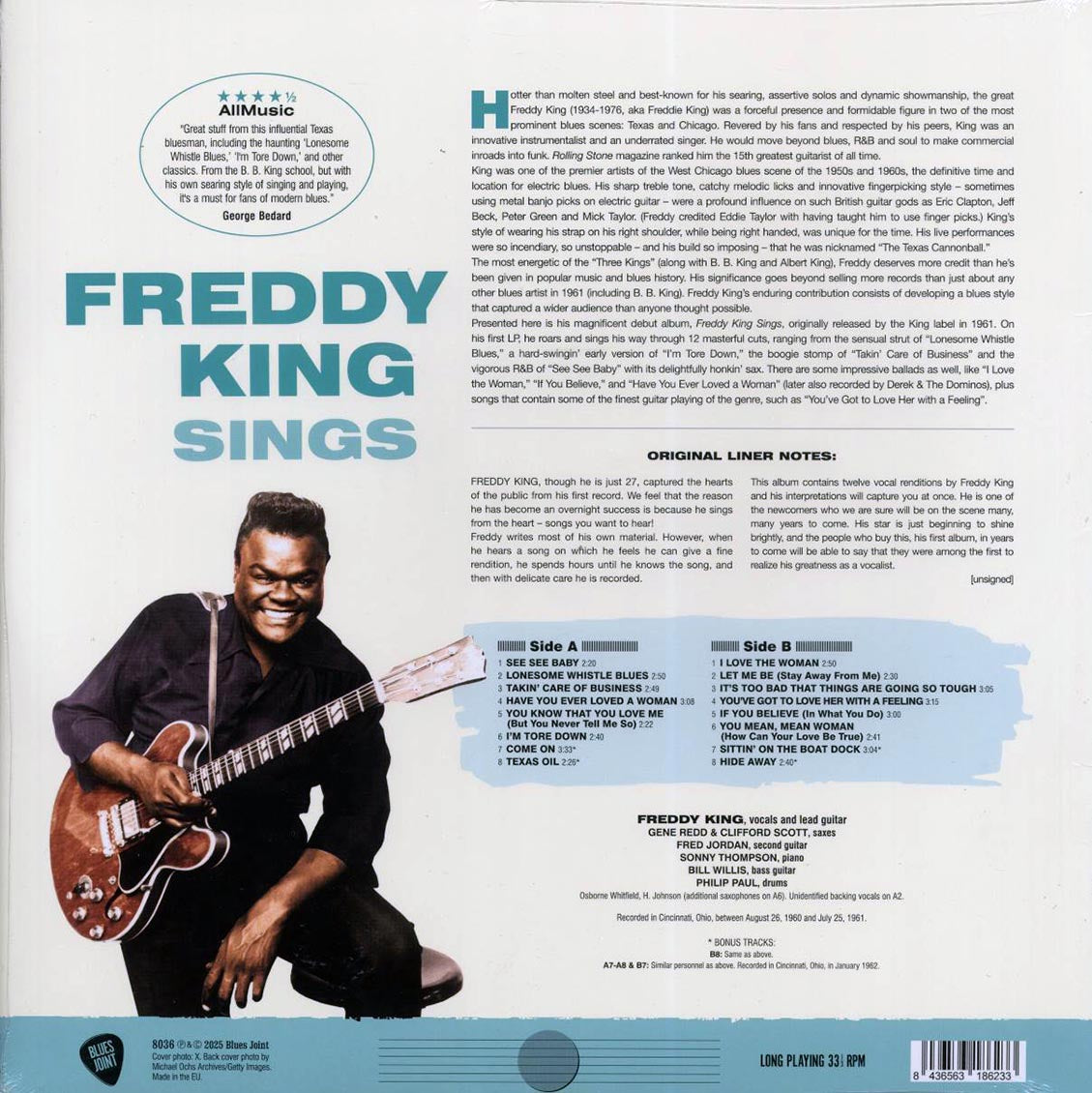 Freddie King - Freddy King Sings (+4 bonus tracks) (ltd. ed.) (180g) Vinyl Record