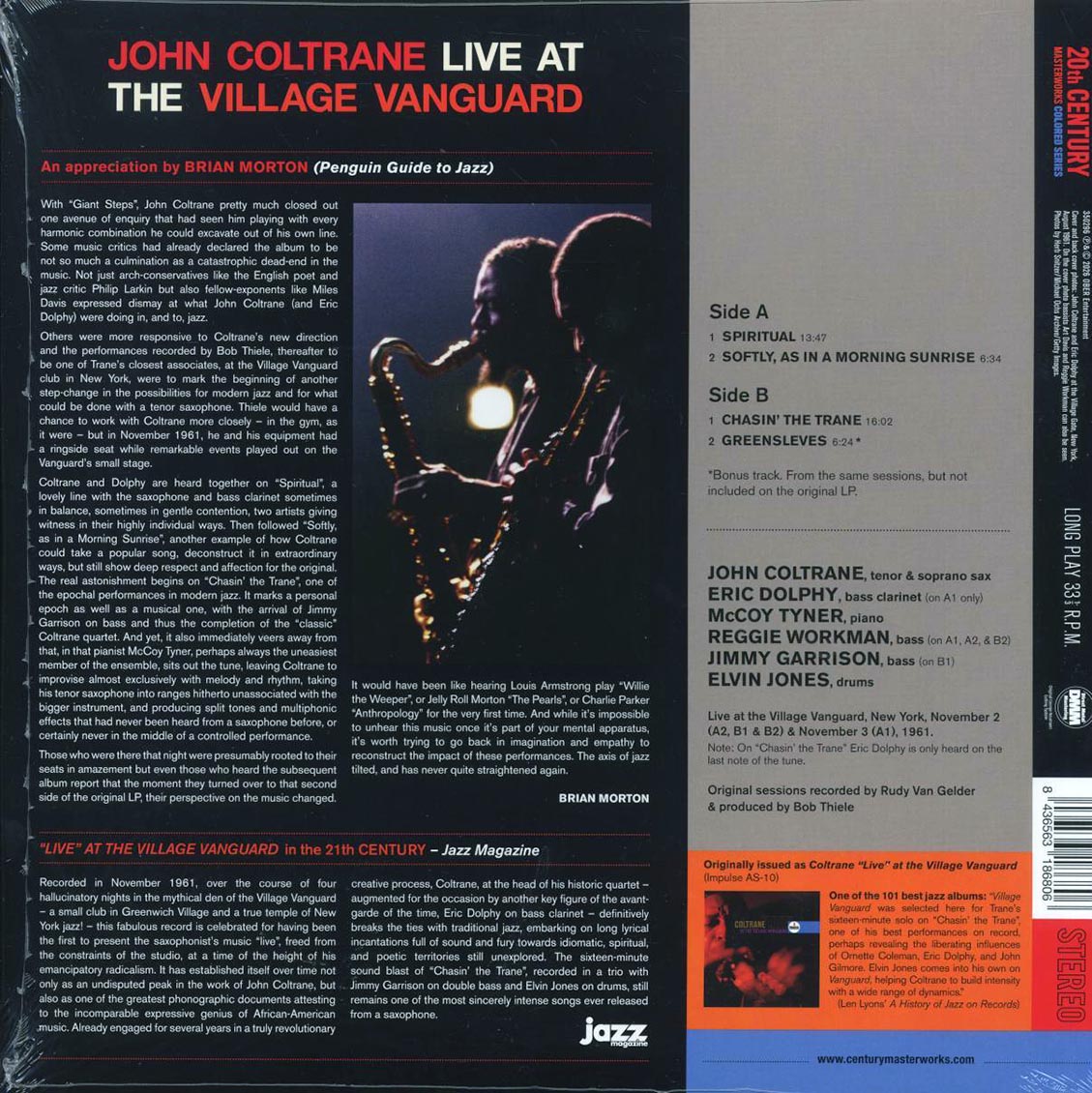 John Coltrane - Live At The Village Vanguard (+bonus track) (ltd. ed.) (180g) (red vinyl) Vinyl Record