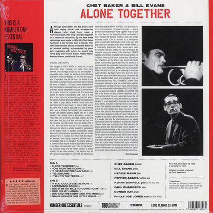 Chet Baker, Bill Evans - Alone Together (+2 bonus tracks) (ltd. ed.) (180g) Vinyl Record