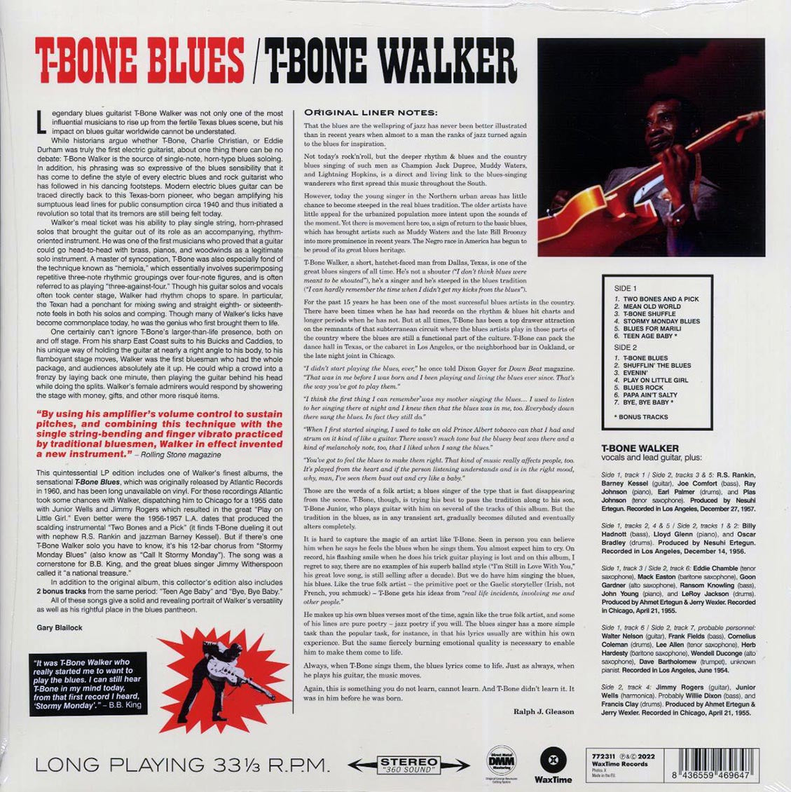 T-Bone Walker - T-Bone Blues (+2 bonus tracks) (ltd. ed.) (180g) Vinyl Record
