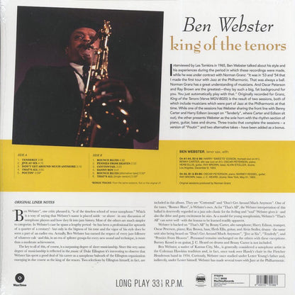 Ben Webster - King Of The Tenors (+3 bonus tracks) (ltd. ed.) (180g) Vinyl Record