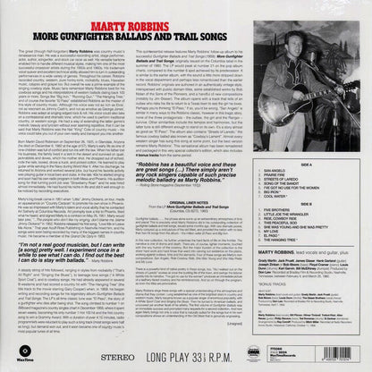 Marty Robbins - More Gunfighter Ballads And Trail Songs (+4 bonus tracks) (ltd. ed.) (180g) Vinyl Record