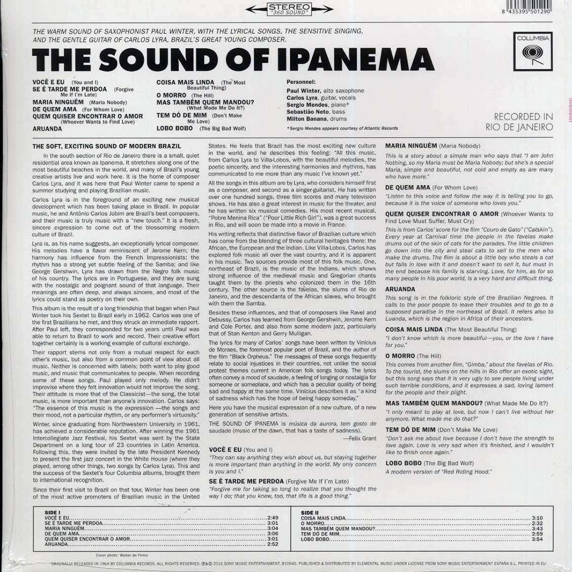 Paul Winter, Carlos Lyra - The Sound Of Ipanema (ltd. ed.) (180g) Vinyl Record
