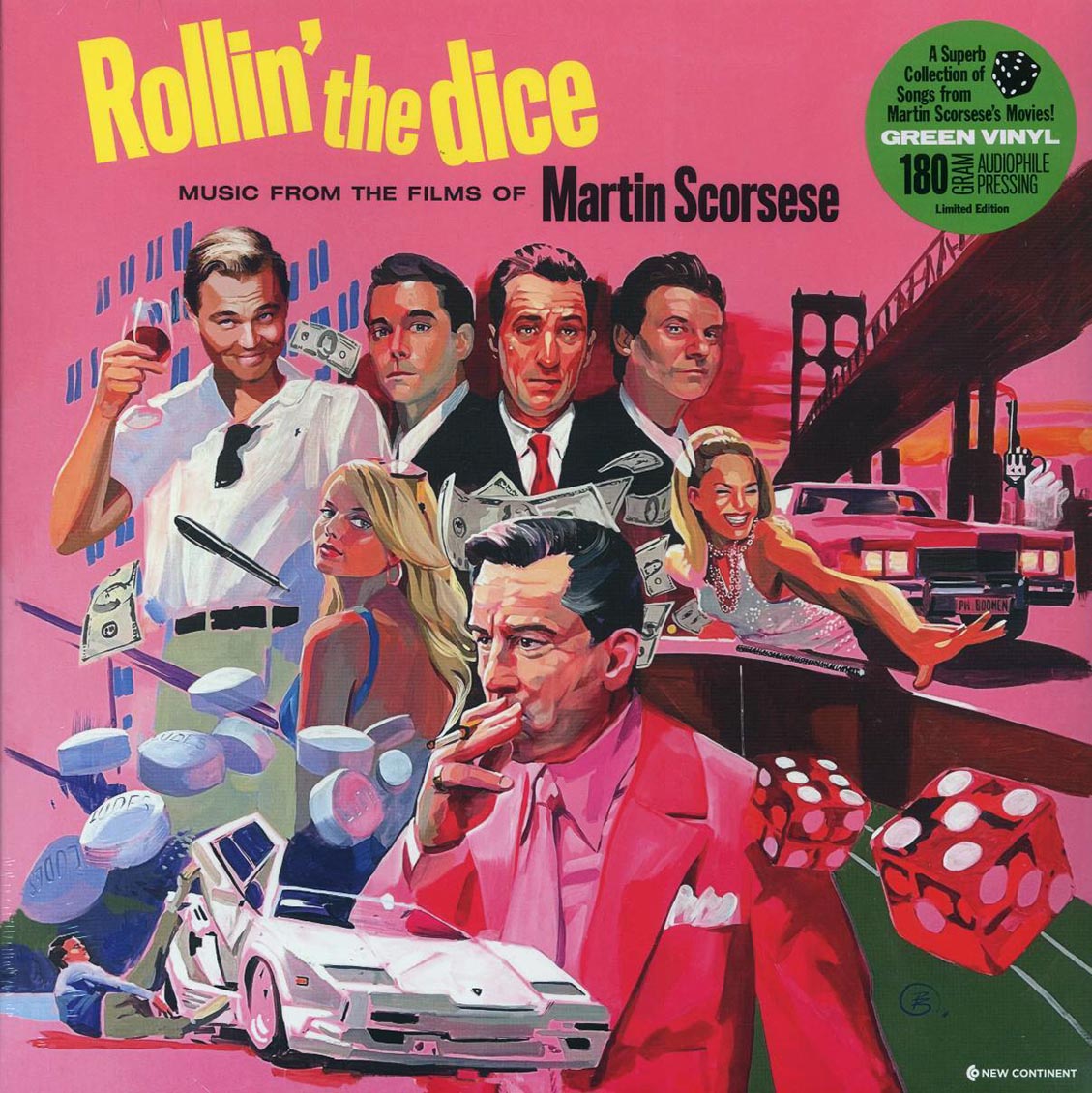 Howlin' Wolf, John Lee Hooker, Timi Yuro, Dean Martin, Marty Robbins, Etc. - Rollin' The Dice: Music From The Films Of Martin Scorsese (21 tracks) (ltd. ed.) (180g) (green vinyl) Vinyl Record