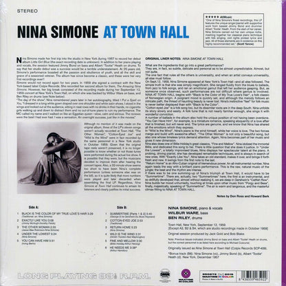 Nina Simone - Nina Simone At Town Hall (+bonus track) (ltd. ed.) (180g) (purple vinyl) Vinyl Record
