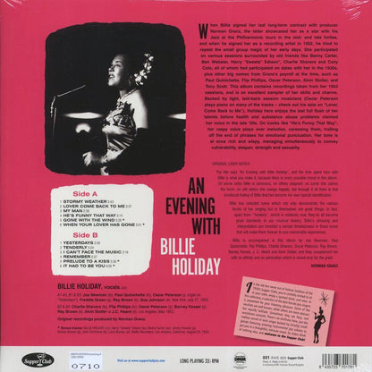 Billie Holiday - An Evening With Billie Holiday (+4 bonus tracks) (ltd. ed.) (180g) Vinyl Record