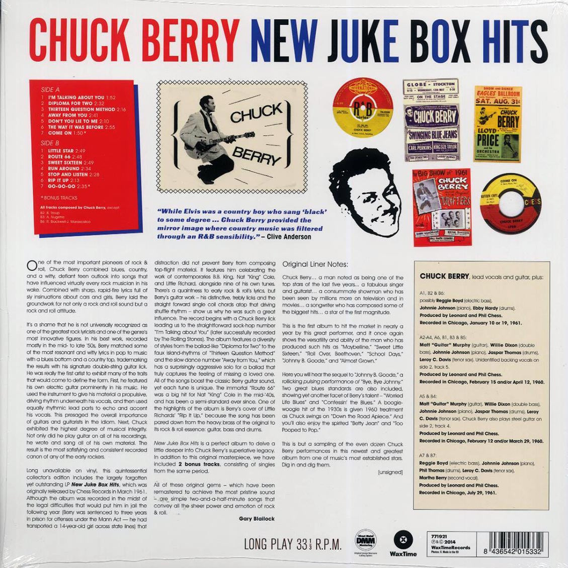 Chuck Berry - New Juke Box Hits (+2 bonus tracks) (ltd. ed.) (180g) Vinyl Record