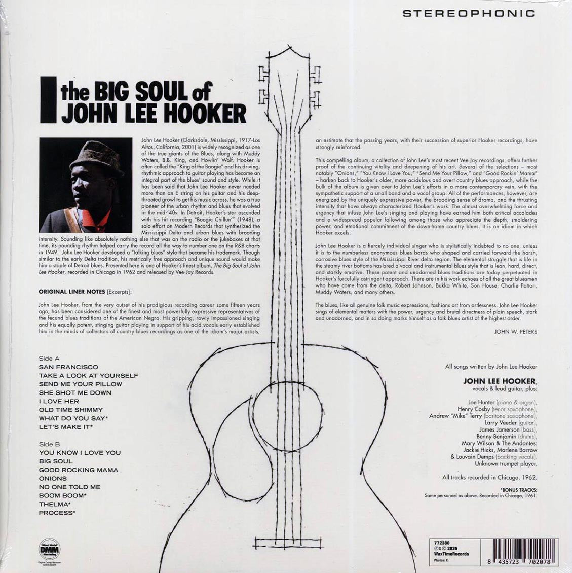 John Lee Hooker - The Big Soul Of John Lee Hooker (+5 bonus tracks) (ltd. ed.) (180g) Vinyl Record