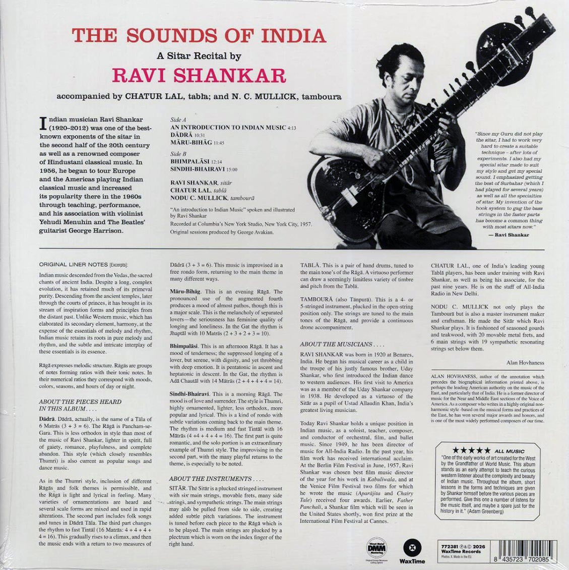 Ravi Shankar - The Sounds Of India (ltd. ed.) (180g) Vinyl Record