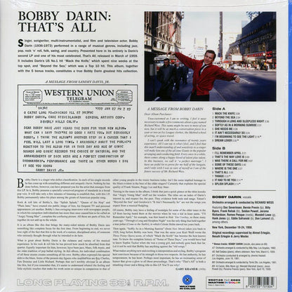 Bobby Darin - That's All (+5 bonus tracks) (ltd. ed.) (180g) (blue vinyl) Vinyl Record