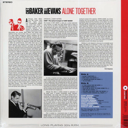 Chet Baker, Bill Evans - Alone Together (+bonus track) (ltd. ed.) (180g) (clear vinyl) Vinyl Record