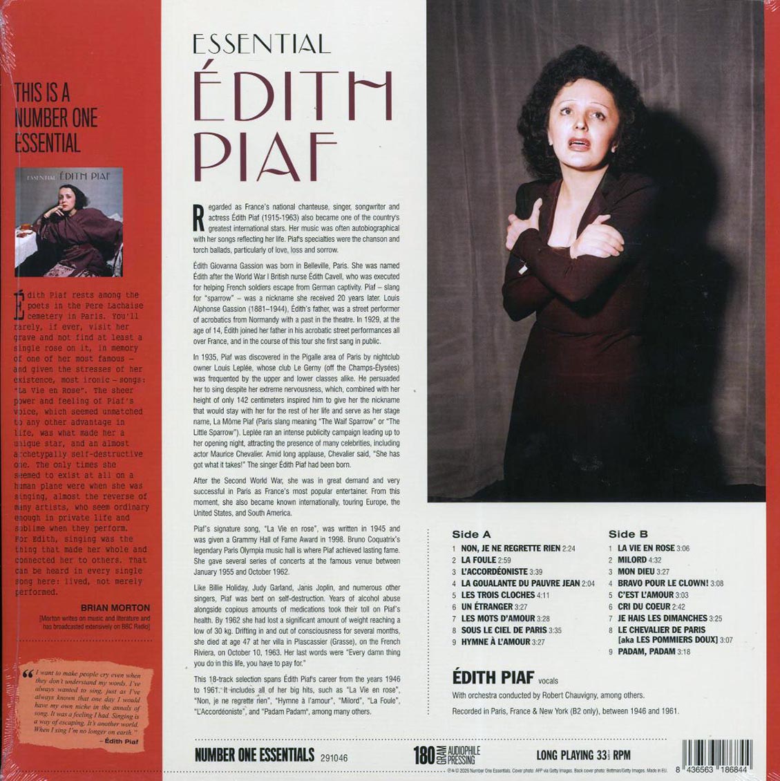 Edith Piaf - Essential (ltd. ed.) (180g) Vinyl Record