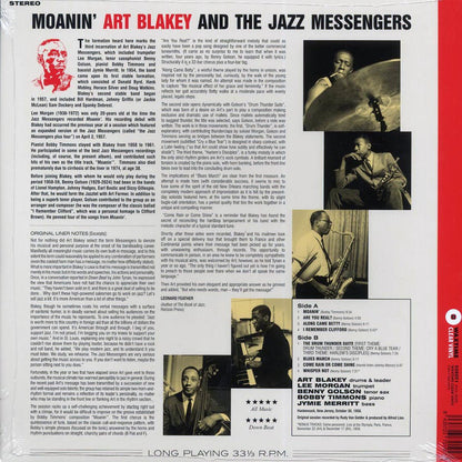 Art Blakey & The Jazz Messengers - Moanin' (+2 bonus tracks) (ltd. ed.) (180g) (clear vinyl) Vinyl Record