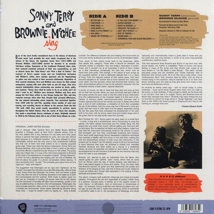 Sonny Terry, Brownie McGhee - Sonny Terry And Brownie McGhee Sing (+2 bonus tracks) (ltd. ed.) (180g) Vinyl Record