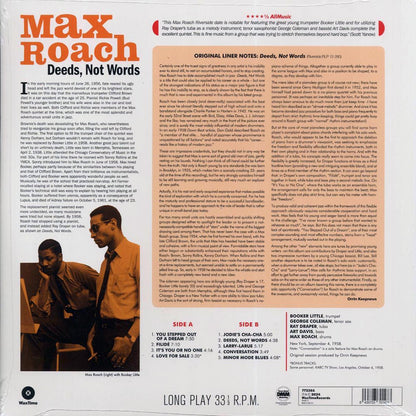 Max Roach - Deeds, Not Words (+2 bonus tracks) (ltd. ed.) (180g) Vinyl Record