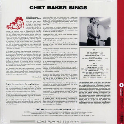 Chet Baker - Chet Baker Sings (ltd. ed.) (180g) (clear vinyl) Vinyl Record
