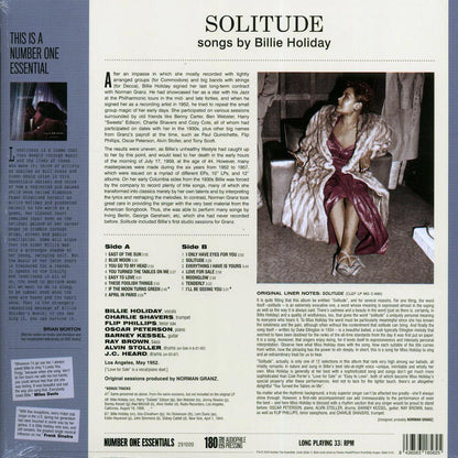 Billie Holiday - Solitude (+3 bonus tracks) (ltd. ed.) (180g) Vinyl Record