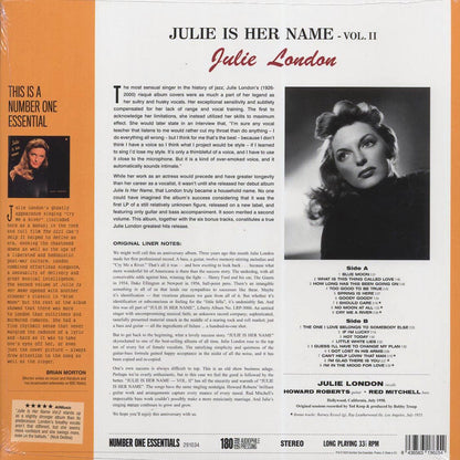 Julie London - Julie Is Her Name Volume 2 (+6 bonus tracks) (ltd. ed.) (180g) Vinyl Record