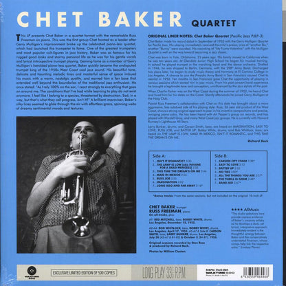 Chet Baker Quartet - Chet Baker Quartet (+6 bonus tracks) (ltd. ed.) (180g) Vinyl Record