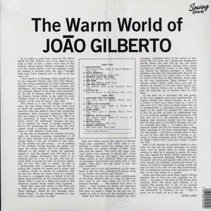 Joao Gilberto - The Warm World Of Joao Gilberto (clear vinyl) Vinyl Record