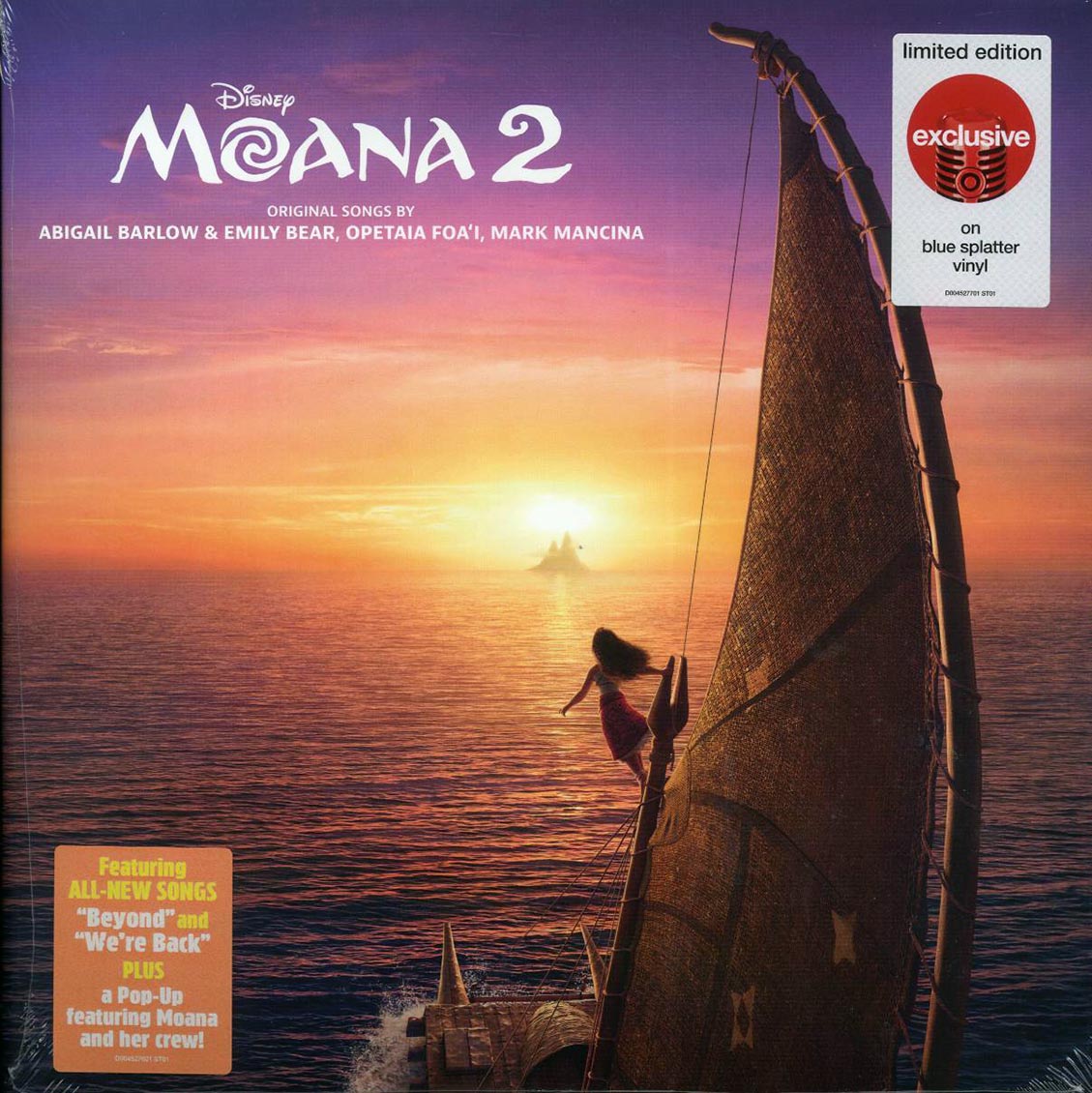 Abigail Barlow, Emily Bear, Opetaia Foa'i, Mark Mancina - Moana 2 (blue splatter vinyl) Vinyl Record