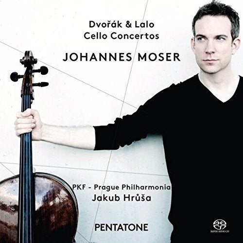 the album cover for Dvorak / Lalo / Prague Philharmonia / Hrusa - Cello Concertos