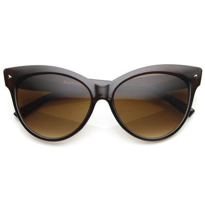 High Pointed Tip Inset Frame Oversize Cat Eye Sunglasses 8462