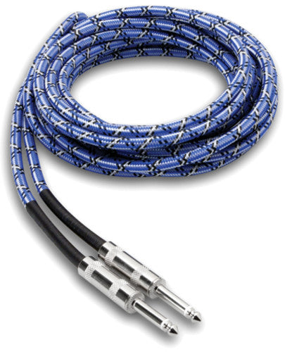 Hosa Cloth Guitar Cable Straight To Same 18ft - Hosa Cloth Guitar Cable Straight To Same 18ft - Professional Audio