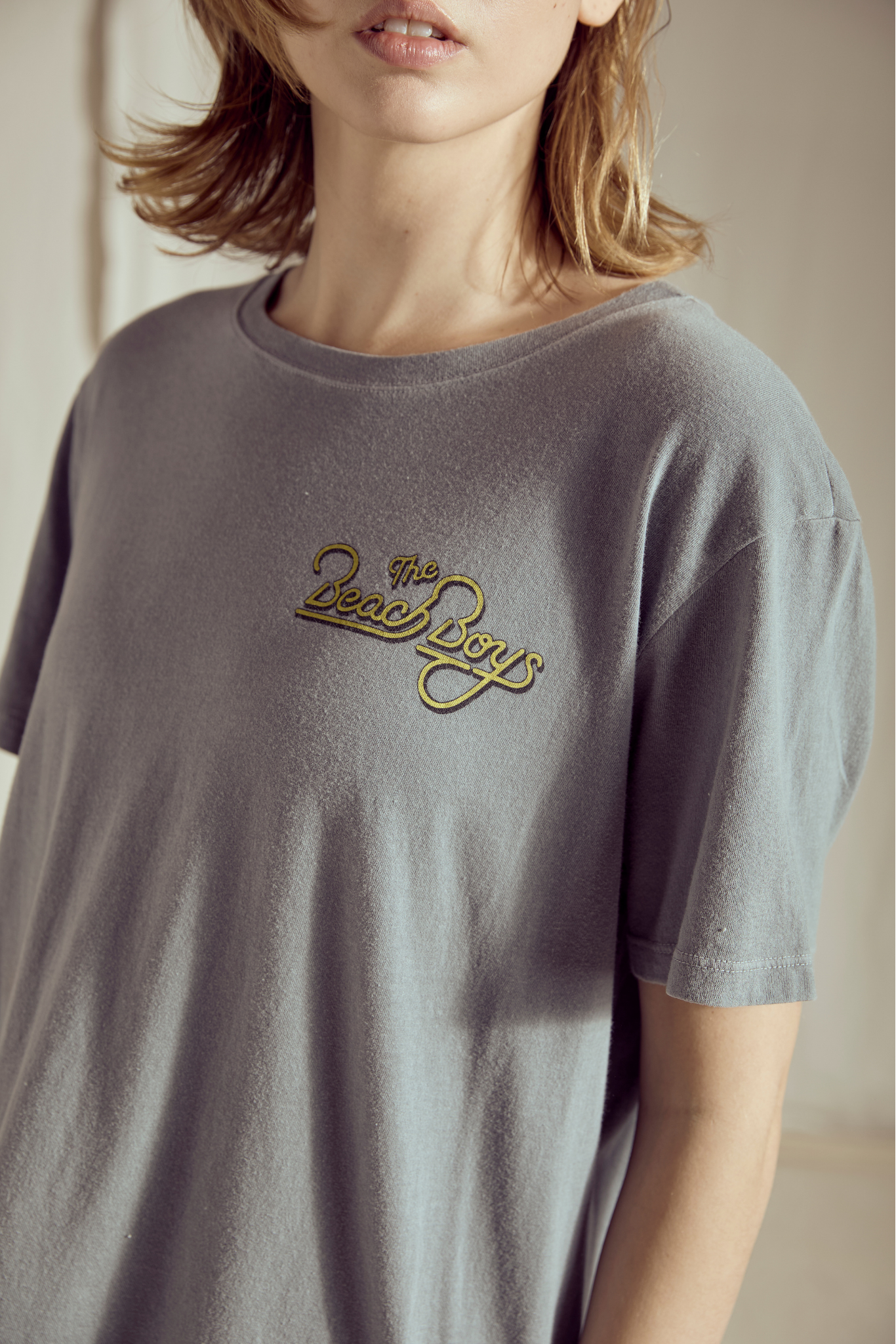 The Beach Boys Catch a Wave Tee Womens T Shirt Grey Officially Licensed