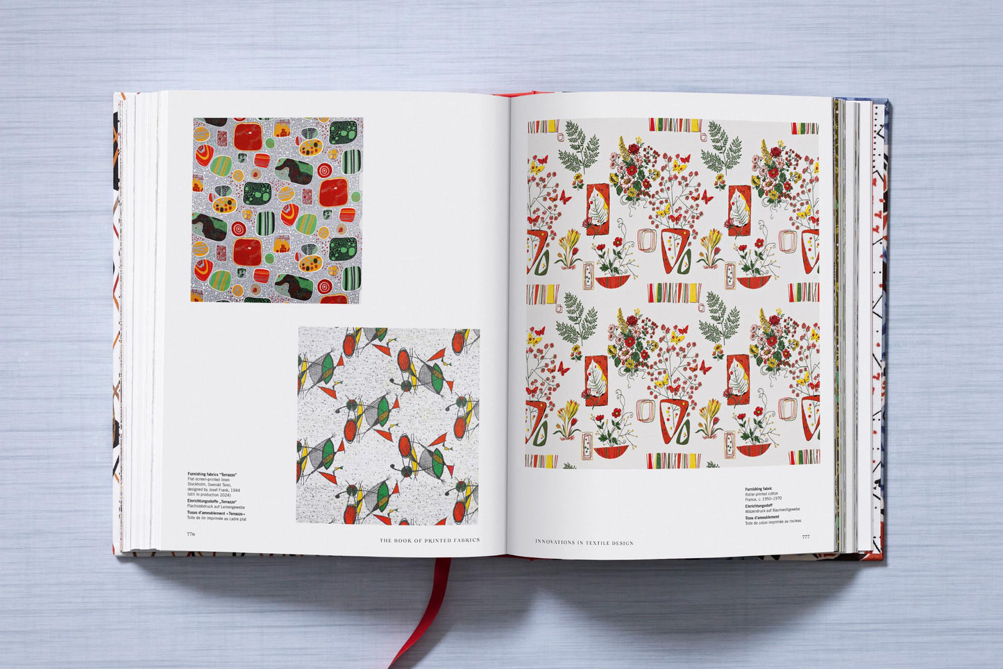 The Book of Printed Fabrics. From the 16th century until today (German, French, English) Book
