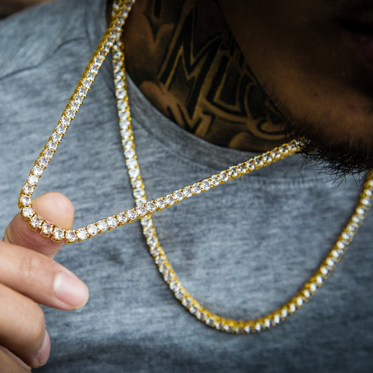 5mm Tennis Necklace - 18k Gold Plated