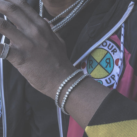 5mm Tennis Link Bundle w/ Bracelet - Silver