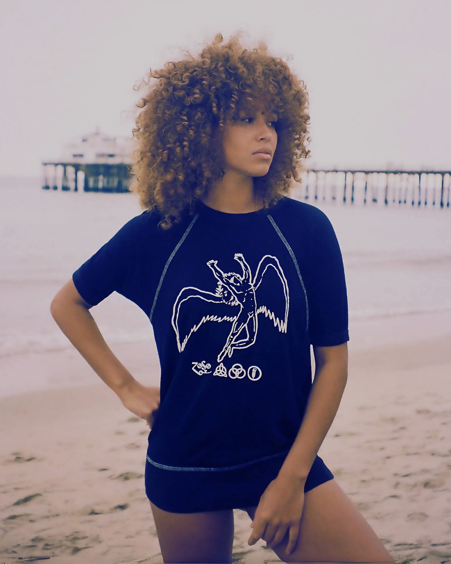 Led Zeppelin Short Sleeve Icarus Womens Raglan T Shirt