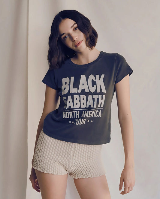 Black Sabbath North America Tour Womens T Shirt Black