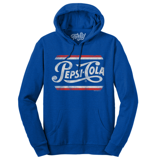 Pepsi Cola Pullover Hooded Sweatshirt Hoodie Officially Licensed - Blue