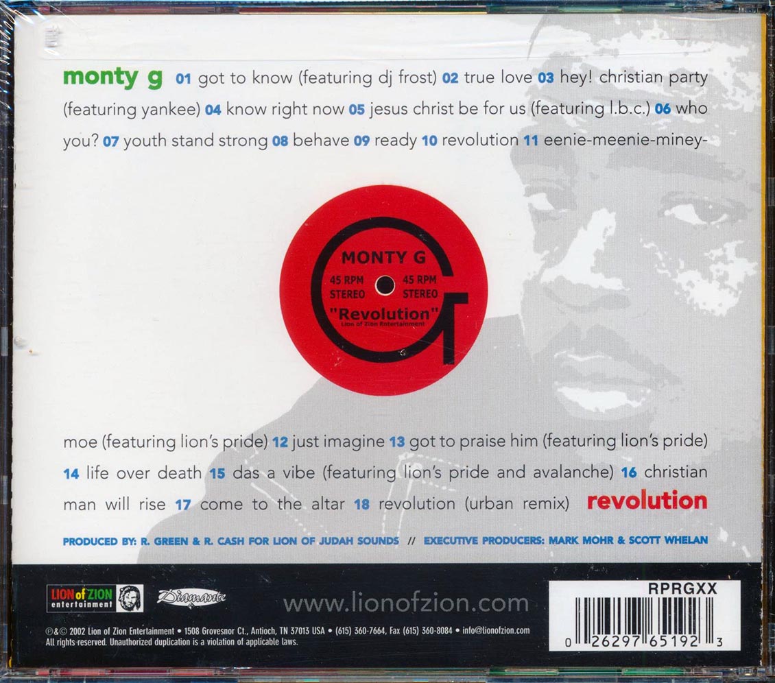 Monty G - Revolution Music CD