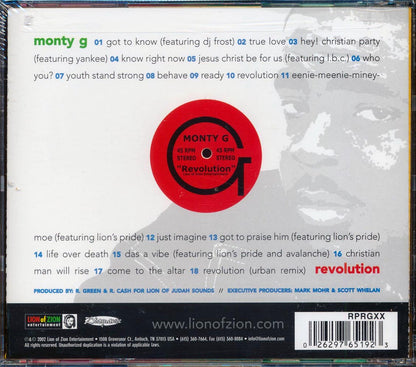 Monty G - Revolution Music CD