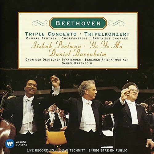 the album cover for Beethoven / Itzhak Perlman / Ma,Yo-Yo / Berliner - Triple Concerto