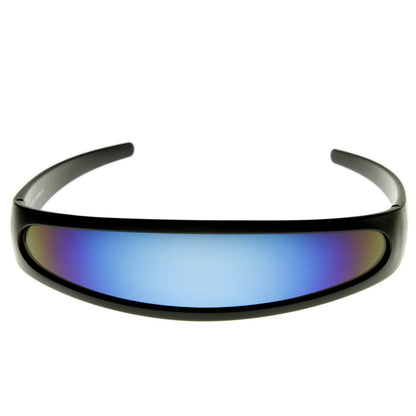Retro Futuristic 1980's Disco Wrap Around Space Sunglasses 8964