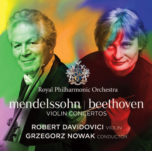 the album cover for Grzegorz Nowak - Mendelssohn & Beethoven: Violin Concertos