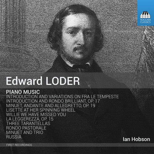 the album cover for IAN HOBSON - Edward Loder: Piano Music