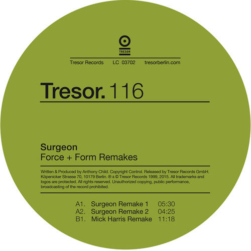 the album cover for Surgeon - Force + Form Remakes