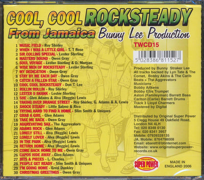 Slim Smith, Lester Sterling, Alva Lewis, Roy Shirley, Etc. - Cool Cool Rocksteady (30 tracks) Music CD