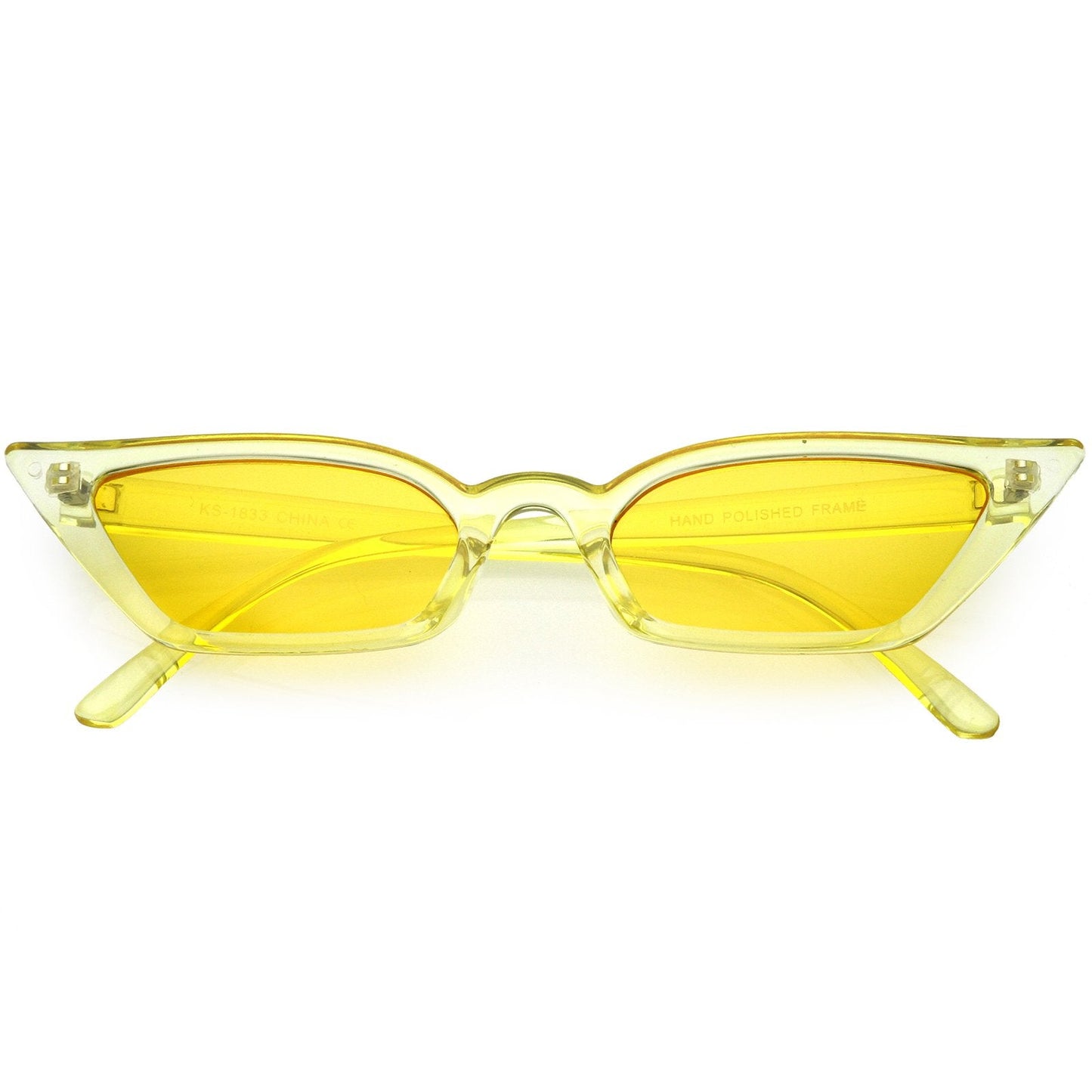 Retro Women's Translucent Thin Cat Eye Color Tone Sunglasses C663