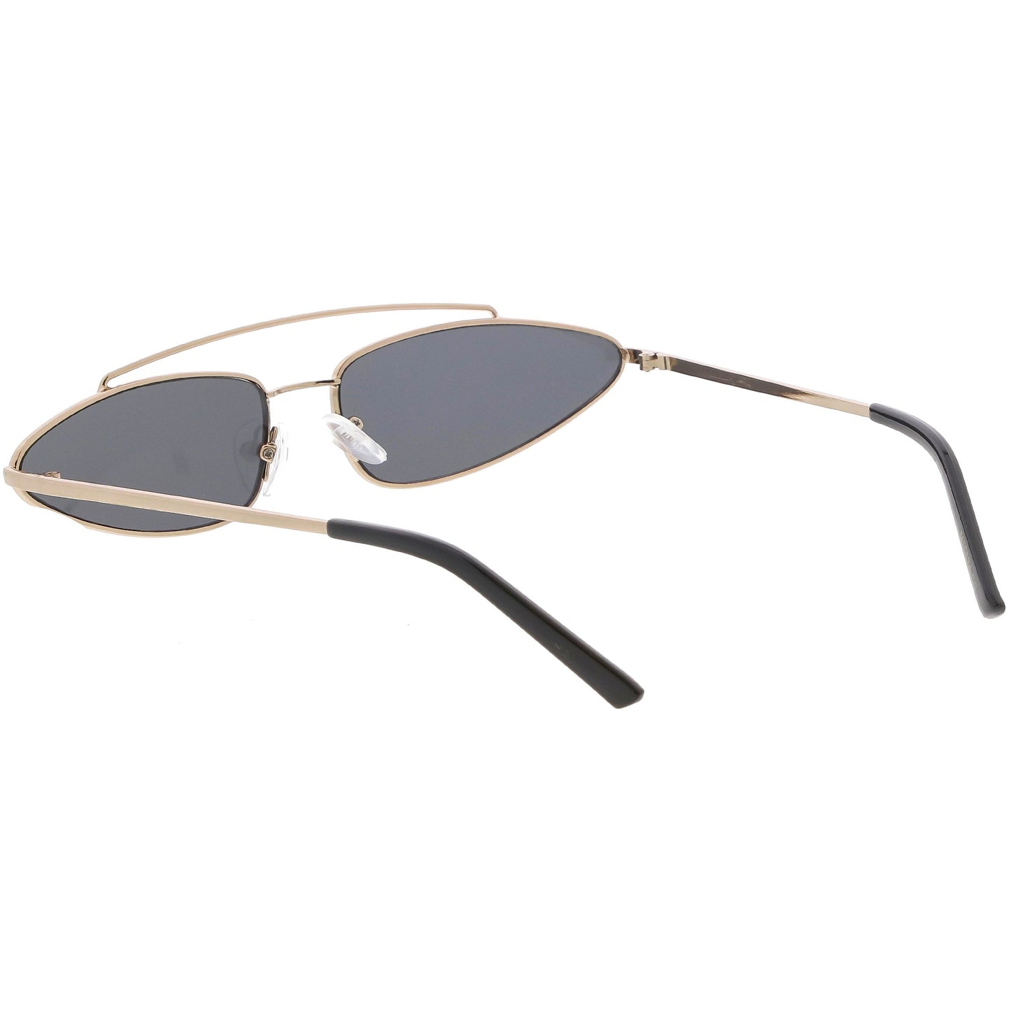 Retro 1990's Slim Triangle  Color Tone Flat Lens Sunglasses C725