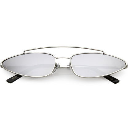 Retro 1990's Slim Triangle  Color Tone Flat Lens Sunglasses C725