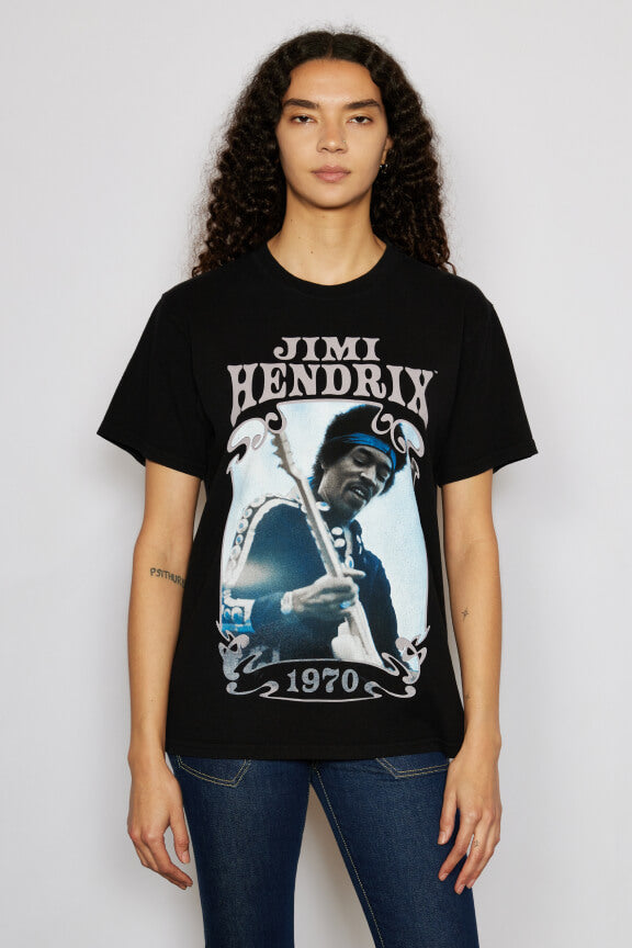 Jimi Hendrix 1970 Womens Tee Shirt Black