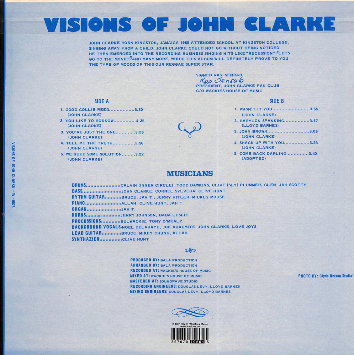 John Clarke - Visions Of John Clarke Vinyl Record