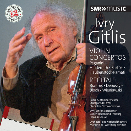 the album cover for Brahms / Gitlis / Stuttgart Radio Symphony Orch - Iivry Gitlis - Concertos & Recital